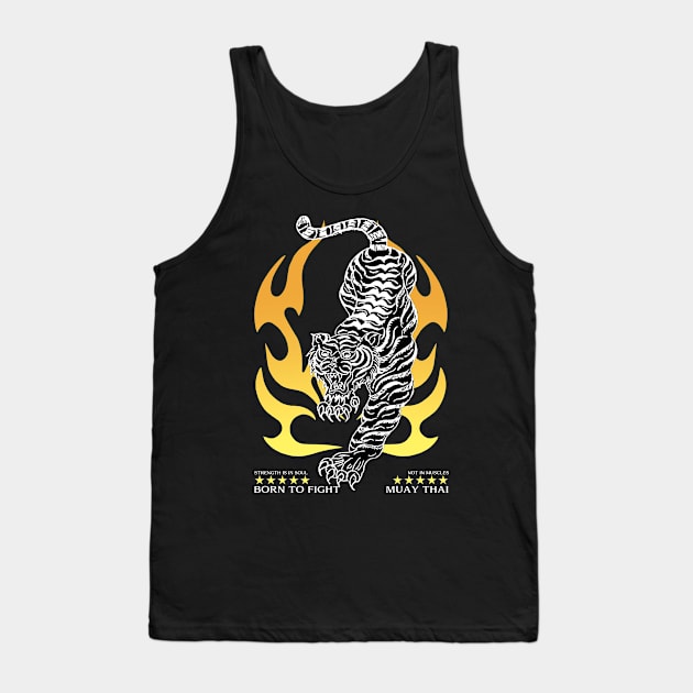 MMA Tattoo Tiger Tank Top by KewaleeTee